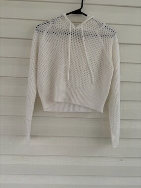 Cream Knit Layering Sweater Soft Cozy Cropped Pullover Neutral Everyday Basic